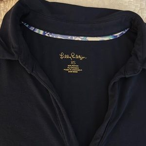 lilly pulitzer xs navy dress ansley polo dress